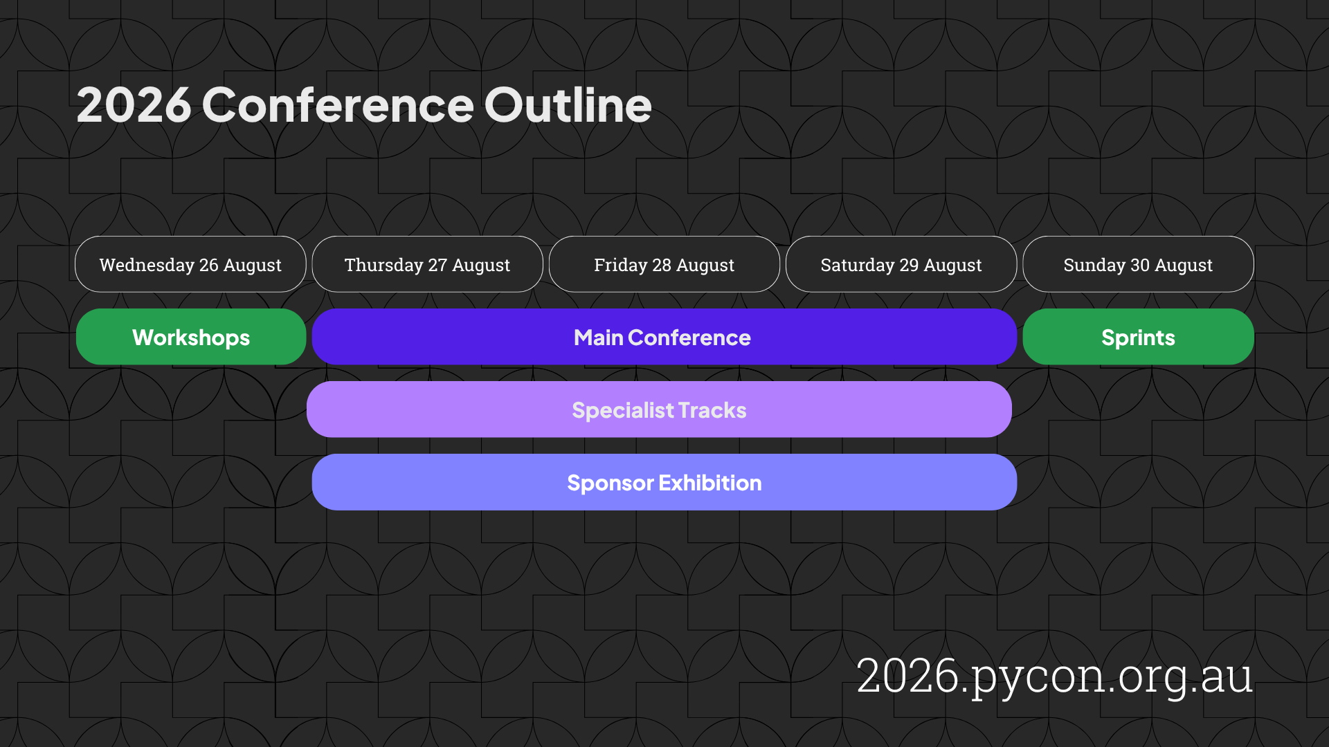 Conference schedule overview