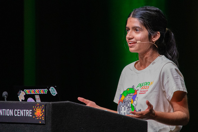 Speaker presenting at PyCon AU