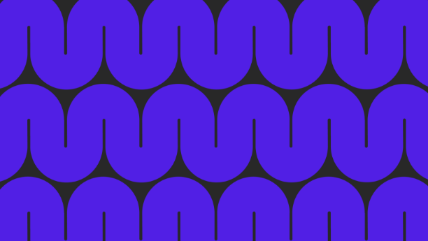 Repeating Violet Curlyboi on black bagkround